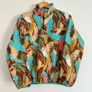 Patagonia Lightweight Synchilla Snap-T Pullover Feather Dance Bear Brown size:S